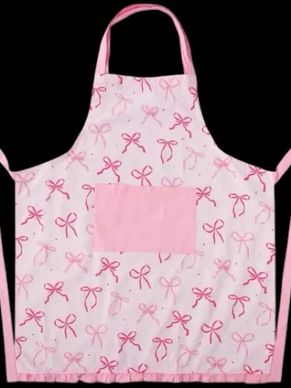 New Pink Bows Ruffled Apron